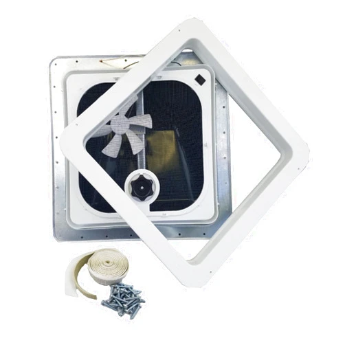 Ventline RV Roof Vent Smoke w/ 12 Volt Fan, Putty & Screws