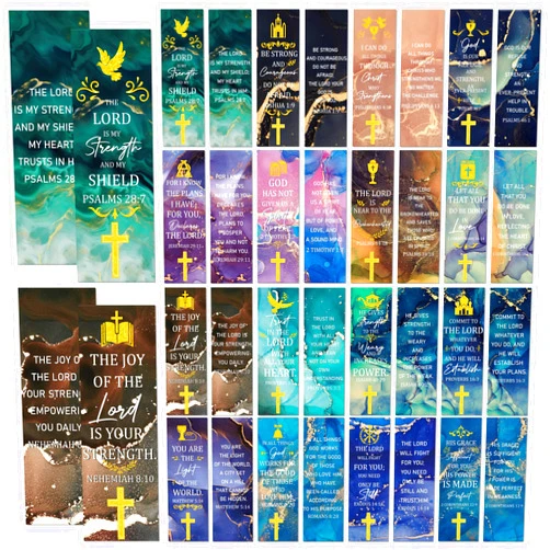 Zaamwoyy Christian Bookmarks Bulk, 96 Pcs Bible Verse Paper Bookmarks for Women Men, Religious Inspirational Scripture Book Marks, Faith Gifts for Book Lovers, Church Supplies