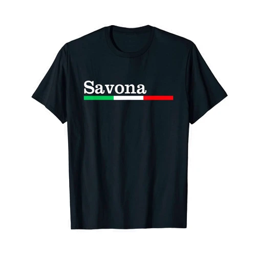 Nome della città Savona maglia Italia Savona Città Italiana Bandiera Italia Maglietta T-Shirt