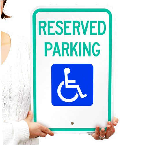 SmartSign Basics Reserved Parking Federal Handicap Parking Sign | 12