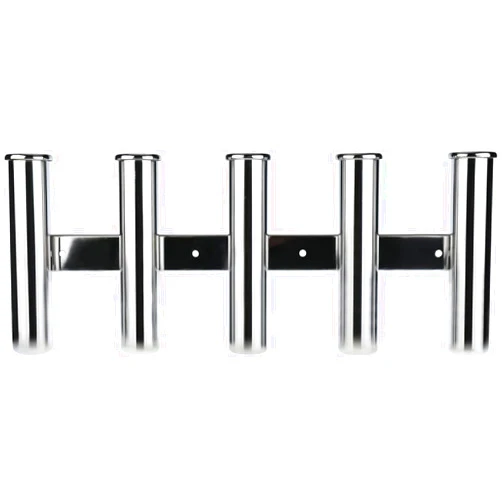 Geeyae Stainless Steel Fishing Rod Holder 5 Tube for Marine Boat Yacht, 5 Linked Fishing Rod Rack