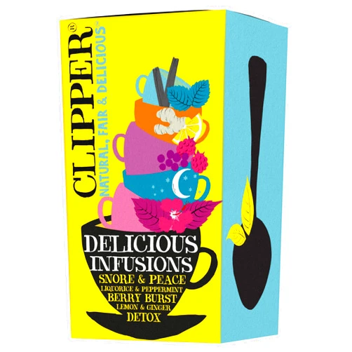 Clipper Natural, Fair & Delicious Clipper Tea: Organic Herbal Tea Variety Pack, Delicious Infusions – Assorted Tea Set with 5 Flavors Including Berry, Lemon, And Ginger – Gift Box, 20 Unbleached Tea Bags