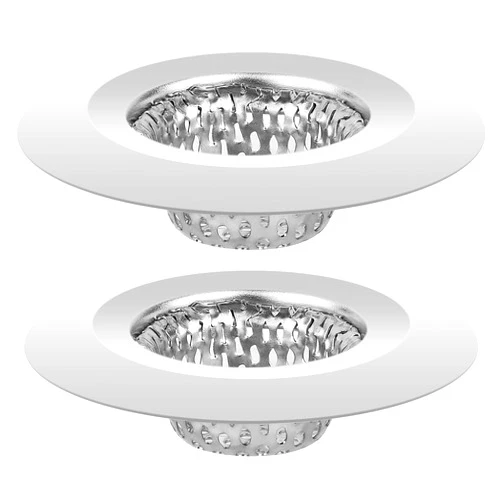 ChefBee Bathroom Sink Drain Strainer - 2PCS 1.22”Stainless Steel Shower Tub Drain Hair Catcher, Bathtub Sink Drain Cover Stopper, Anti-clogger Sink Filter Plug for Mop Pool, Utility Washbasin, RV Sink