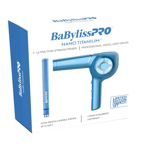 BabylissPRO Nano Titanium Ultra-Thin Hair Straightener, Professional Flat Iron For All Hair Types