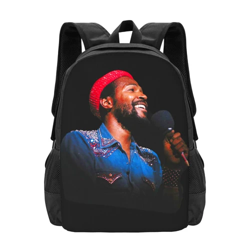 WRFDSX Marvin Music Gaye Pretty Pattern Backpack Travel backpack Lightweight Casual Hiking Camping Backpack Women and Men, Black