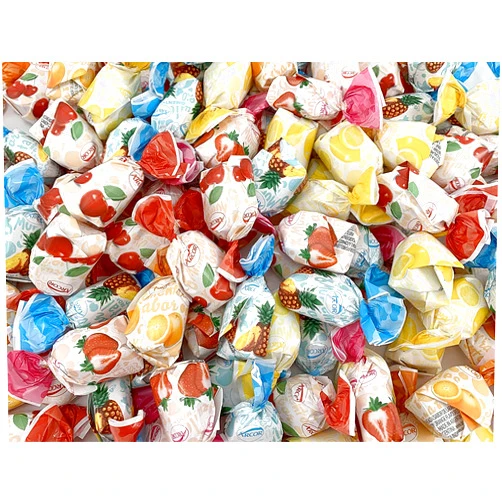 The Snackery Candy Shop Arcor Assorted Fruit Filled Bon Bons - 6 Lb Bag - Sachet Wrap Hard Candies