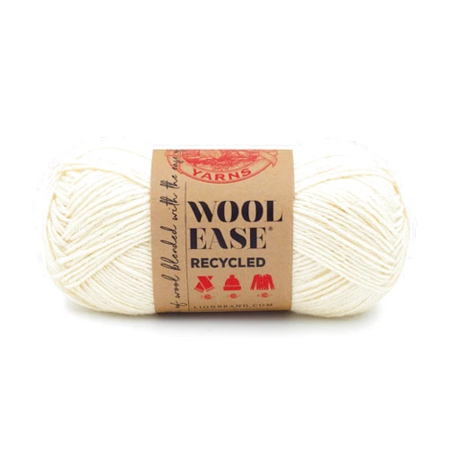 Lion Brand Yarn Wool-Ease Recycled Yarn, 1 Pack, Cream