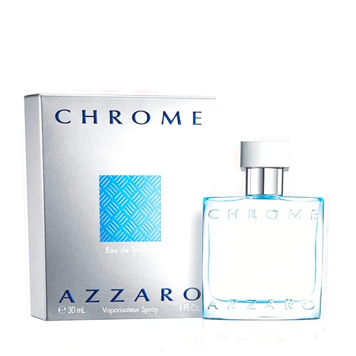 Azzaro Chrome Eau de Toilette - Fresh Aquatic Mens Cologne - Citrus, Woody, Musky Fragrance -Fresh Notes of Bergamot - Everyday Wear - Classic Summer Beach Scent - Luxury Perfumes for Men