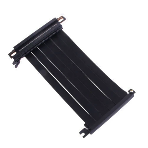 Hisocute PCIe 3.0 16X Graphics Card Extension Cable PCI-Express X16 Card Adapter Extender PCI-Express Flexible Cable Pcie 3.0 16x Flexible Cable Card Extension, Black