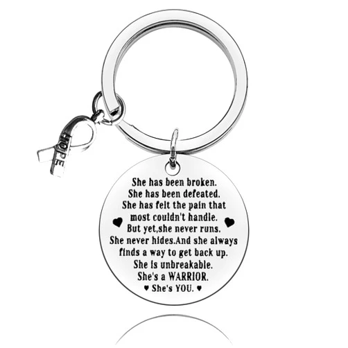 Baipilu Cancer Survivor Gift Inspirational Keychain Gift Recovery Gift Stay Strong Gift Sobriety Gift Alcoholics AA Gift