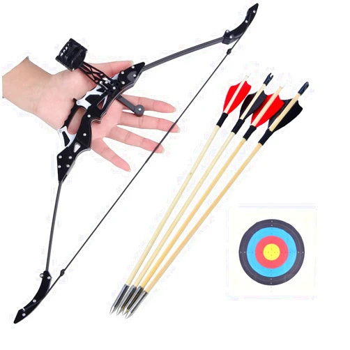 HNZMDY Archery Mini Bow and Arrow Set Mini Recurve Bow Hunting Longbow Mini Compound Bow Right Left Hand for Shooting Practice