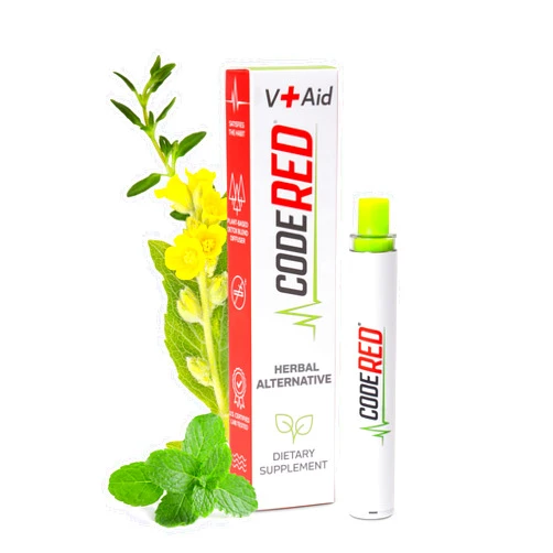 Code Red V-Aid Herbal Diffuser Pen - Plant-Based Aromatherapy Mullein Diffuser Pen Stick with Mullein, Thyme & Mint - Portable Wellness Companion for Daily Balance