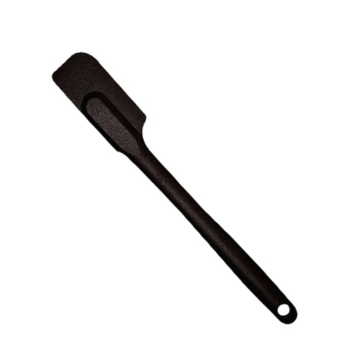 Mastrad Silicone Slim Spatula - Non-Stick Rubber Spatula - Soft Grip And Slender Design Great For Jars, Blenders, Small Containers and More (Black)