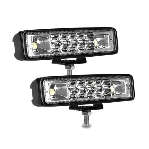 Nicerpro 6 Inch Led Pods Light Bar Slim 60W 10000Lm 12V/24V Driving Fog Light Waterproof Combo Flood Spot Lights for Trucks Off Road ATV UTV Golf Cart Trailer 2 Pack