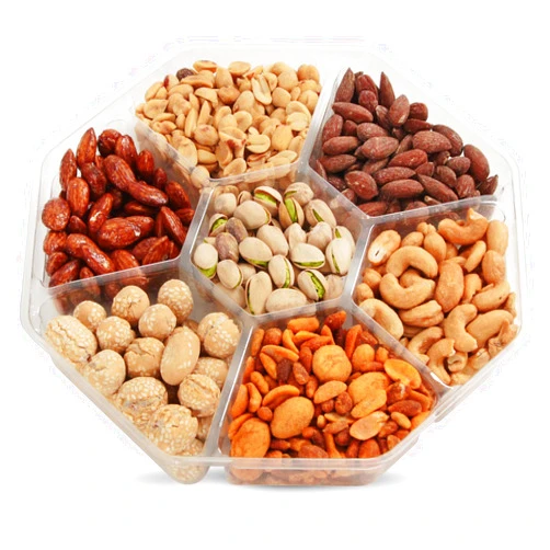 Bloom's SizGit Nut Gift Baskets, 14oz Mixed Nut Gift Box of 7 Sectional Platter, Ideal Nut Assortment for Holidays, Birthdays, Celebrations, Anniversaries, Corporate Occasions and Everyday Snacking