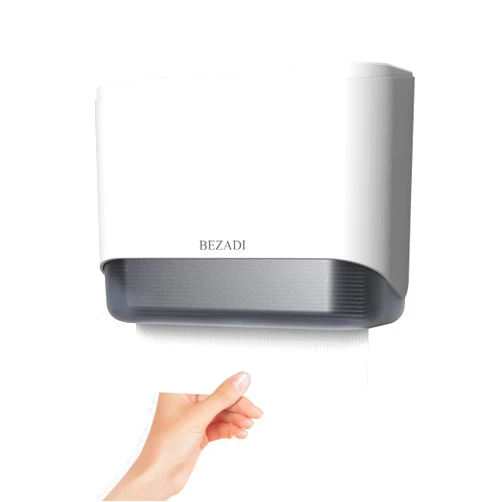 BEZADI Paper Towel Dispenser,Large Capacity Wall Mount Tissue Dispensers with Smart Lock, Used for Kitchen and Bathroom 200+ Sheets White Toilet Paper Holders
