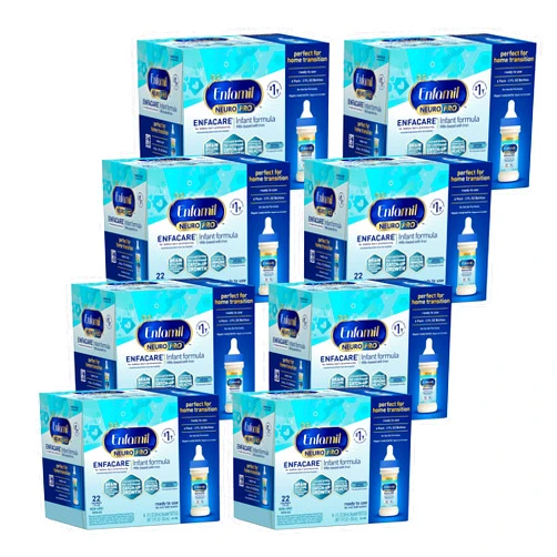 Enfamil NeuroPro EnfaCare High Cal Premature Baby Formula Milk-Based with Iron, Brain-Building DHA, Vitamins & Minerals for Immune Health, Ready-to-Use Liquid Nursette Bottles, 2 fl Oz (48 Count)