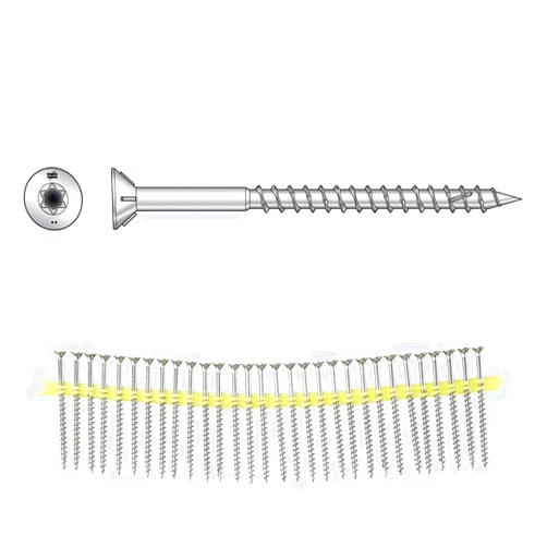 Simpson Strong-Tie Simpson Strong Tie SSDWP3S305 Deck-Drive DWP #10 X 3 305 Stainless Steel Collated WP T25 Wood Screw (1000 per tub)