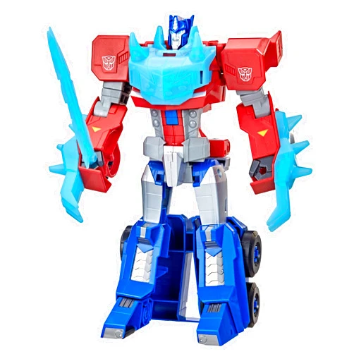 Transformers Toys Bumblebee Cyberverse Adventures Dinobots Unite Roll N’ Change Optimus Prime Push-to-Convert Action Figure, 6 and Up, 10-inch