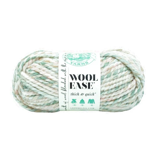 Lion Brand Yarn Wool-Ease Thick and Quick Yarn, Soft and Bulky Yarn for Knitting, Crocheting, and Crafting, 1 Pack, Seashell