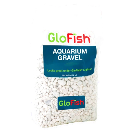 GloFish aquarium Gravel 5 Pounds, White, Complements GloFish Tanks (29022)