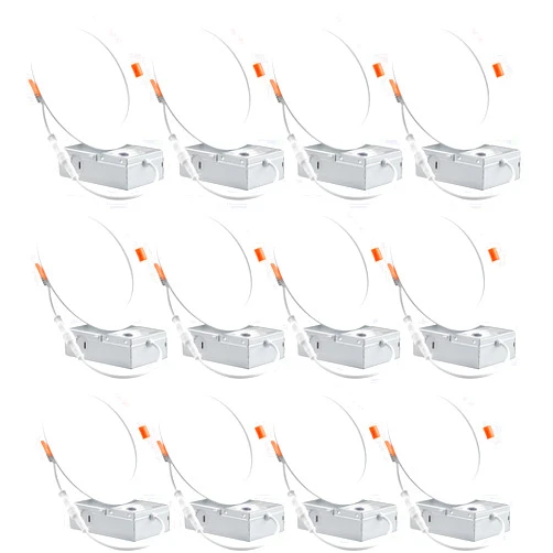 CODAFUL 12 Pack 6 Inch Ultra-Thin LED Recessed Ceiling Light with Junction Box, 6000K Led lights, 12W 110W Eqv, Can light,recessed lighting 6 inch1050LM High Brightness (6000K-Daylight, 6 Inch-12Pack)