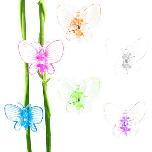 BEADNOVA Orchid Clips 30Pcs Butterfly Plant Clips Orchid Support Clips Vine Clips Plant Clips for Support Flower Orchid Vine (Mix Color, 30PCS)