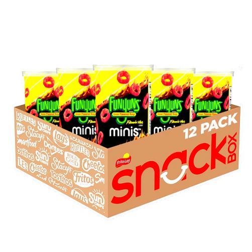 Funyuns Minis Canisters, Flamin' Hot, 1.125 Ounce (Pack of 12)