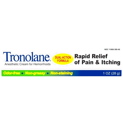 Tronolane Anesthetic Cream for Hemorrhoids 1 oz (Pack of 2)