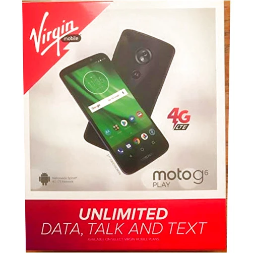 Motorola MOT19227BVB G6 Play 16GB Prepaid Virgin Mobile Smartphone, Black