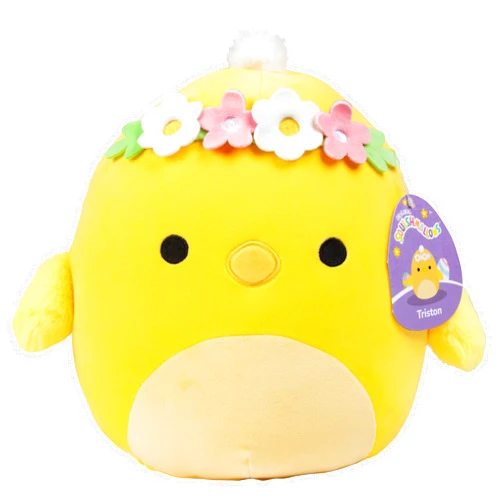Squishmallows Original 10-Inch Triston The Chick with Flower Crown - Official Jazwares Plush - Collectible Soft & Squishy Chick Stuffed Animal Toy - Gift for Kids, Girls & Boys