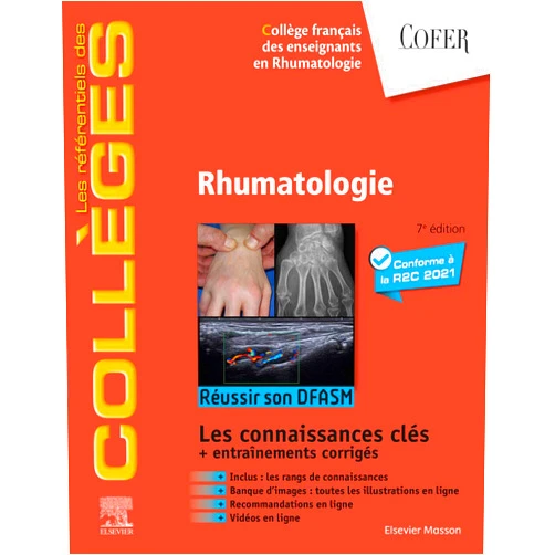COFER,Carole FUMAT,Christelle Darrieutort-Laffite,Hubert Marotte,Jean-Louis STEPHAN,Cyrille Confavreux,Béatrice Bouvard,Christelle Sordet,Elisabeth Gervais,Pascal Richette,Arnaud CONSTANTIN,Fabienne Coury-Lucas,Pascale Vergne-Salle,Christian Marcelli,Pierre-Benoît Bonnefoy,Jérémie Sellam,Bruno Fautrel,Thao Pham,Denis Mulleman,Tristan PASCART,Pascal Guggenbuhl,Félicie Costantino,Jacques Eric Gottenberg,Jérôme Avouac,Marie-Elise Truchetet,Jean-Hugues Salmon,Frédéric Lioté,Julien Paccou,Valérie Devauchelle-Pensec,Pierre-Antoine Juge,Johanna Sigaux,Alice Courties,Laurent Arnaud,Christian Roux,Florian Bailly,Christophe Richez,Yannick Degboé,Jacques Morel,Françoise Debiais,Yves Maugars,Benoît Le Goff,Serge Perrot,Clément Prati,Anne Tournadre,Philippe Bertin Rhumatologie: Réussir son DFASM - Connaissances clés (les référentiels des collèges) (French Edition)