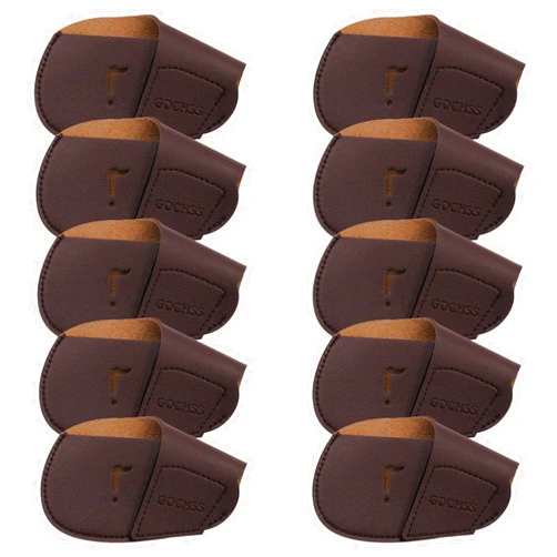 GOCHSS I Golf Iron Headcovers 10pcs PU Fit Both Right-Handed Clubs Golf Club Protector for Titleist Callaway Ping Taylormade Fit More Brands Golf Iron.