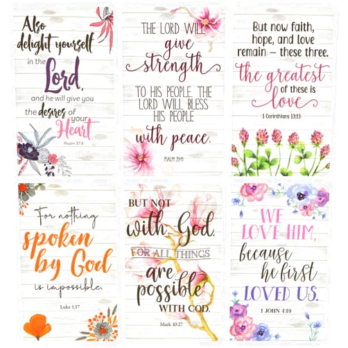 Juvale 6 Pack Prayer Journals for Women - 5x8 Christian Notebooks Bulk with Inspirational Bible Verse Scripture (Floral Designed, 80 Pages)