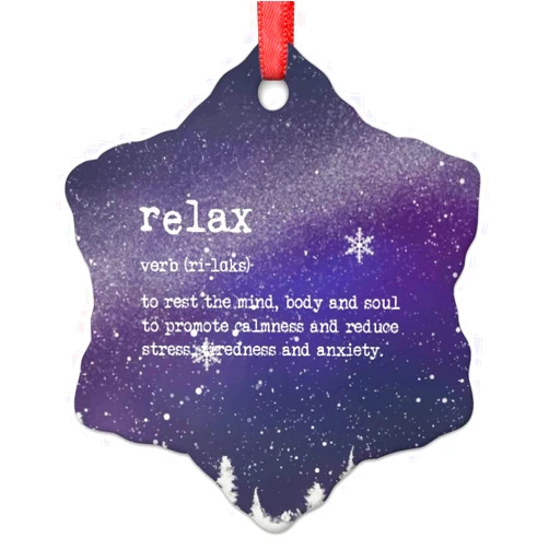 Godblessign Relax Definitions Christmas Decorations for Tree Relax Definition Typography Christmas Ornament 2022 Ceramic Hanging Ornaments Keepsake Holiday Christmas Keepsake New Year Gifts