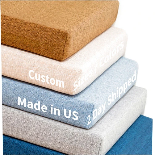 ColourTree Custom Size Bench Cushion for Indoor/Outdoor Patio Furniture/Chair/Window Seat, Premium 70D High-Resilience Foam (Custom Sizes/Colors/Thickness/Samples Available) (4 Inch Thick)
