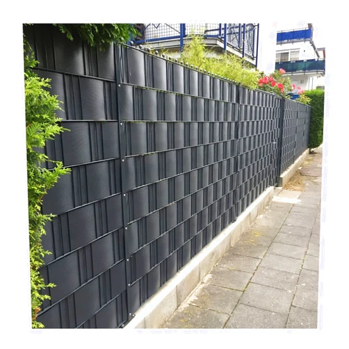 LXLIGHTS Privacy Screen Fence Strips, PVC Wind Protection Fence Strip with Mounting Clips, 450g/m² Double Rod Mat for Garden Patio Balcony Film, 49 Sizes (Color : Black, Size : 19cmx3m)