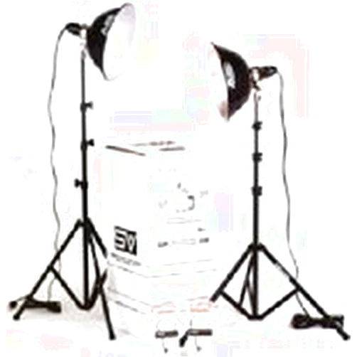 Smith-Victor SV Smith-Victor KT500 500 Total Watt Lighting Kit with 6 Ft Stands