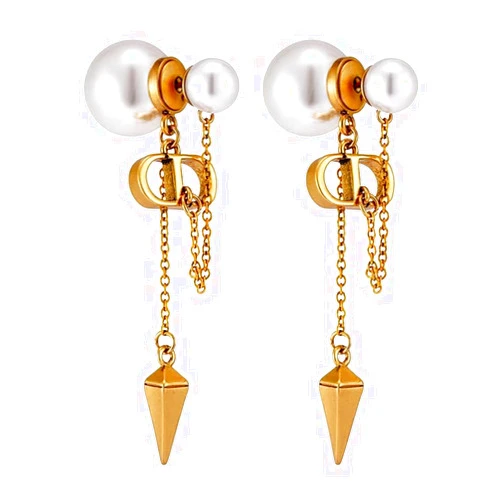 OQHAIR Earrings Lady's Earrings Letter CD Niche Design Fashion Earrings Earring Big Pearl Earrings Women's Long Tassel Retro Ear Jewelry Unique Earrings