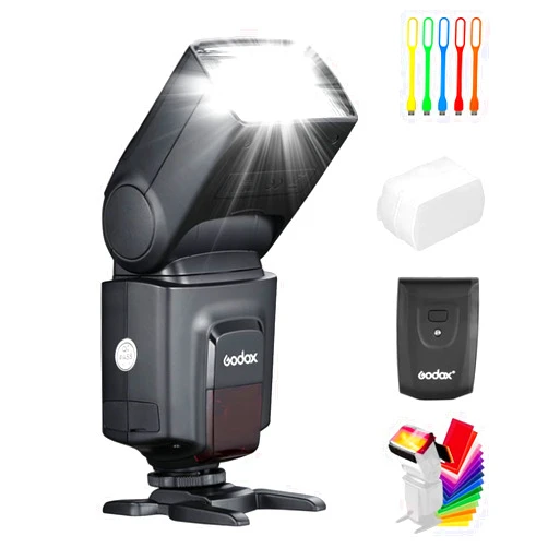 Godox TT560II Wireless 433MHz GN38 Camera Flash Speedlite Light with Built-in Receiver with RT Transmitter Compatible for Canon Nikon Sony Olympus Pentax Fuji DSLR Cameras with Standard Hot Shoe