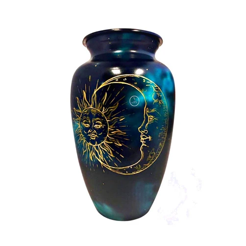 A-F LUXURY HANDICRAFTS Sun and Moon Galaxu Urns Large Attractive Urn Moisture Proof Nautical Style Handamde Urn Strong & Durable Ideal for Gifting (220 Cubic in) by A-F Luxury Handicraft