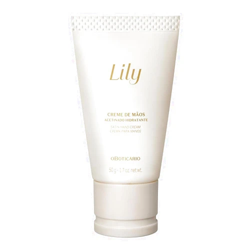 O Boticário O BOTICARIO Lily Satin Hand Cream, Moisturizing Scented Hand Lotion with Luxurious Fragrance, 1.7 Ounce (50g)