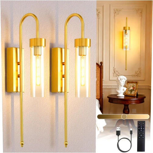 LIKERTLA Battery Operated Wall Sconces Set of 2, 21