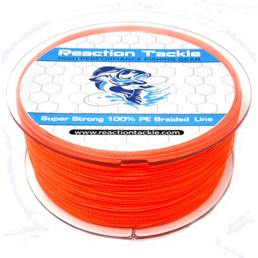 Reaction Tackle Braided Fishing Line - Pro Grade Power Performance for Saltwater or Freshwater Fish - Colored Fishing Line Braid for Extra Visibility