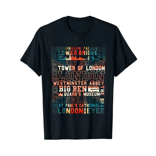 United Kingdom UK British Flag Souvenirs Travel London Souvenir City Vintage British UK Flag Men Women Gift T-Shirt