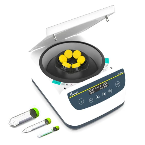 LAB FISH Laboratory Centrifuge Machine 2ml/5ml/10ml/15ml/50ml Lab Test Tubes | Low Speed Control 500-4000r/min,Max 2146xg | Store 9 Programs Timer Function 30sec-99min for PRP/Blood/Serum/Plasma