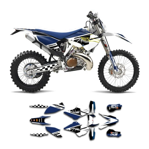 Kungfu Graphics Custom Decal Kit for TC FC 125 250 350 450 2015, White Black Blue, HQTFEC1416057-KR