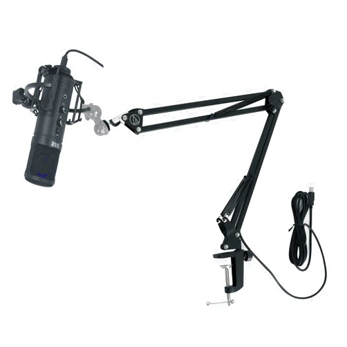 Audiosavings Bundle: Audio Technica Boom Arm for USB Microphone Recording/Streaming Computer Mics Bundle with 512 Audio by Warm Audio Tempest Large Diaphragm Condenser USB Microphone+Stand (2 Items)