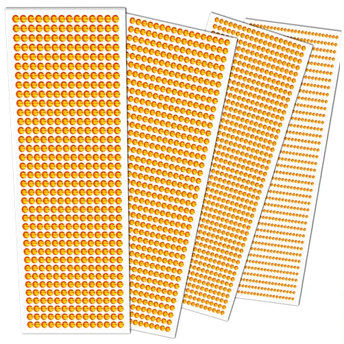 Doneace Acrylic Rhinestone Stickers, 3090 Pcs Gold Face Gems Hair Jewels for DIY Crafts Nail Makeup Decor, 4 Sizes 3/4/5/6 mm