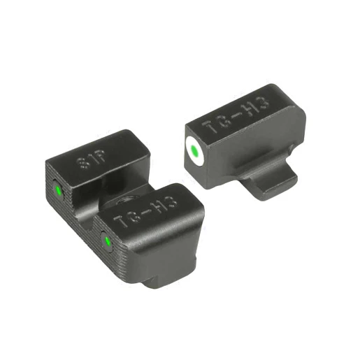 TRUGLO Tritium Pro Night Sights, Compatible with Sig Sauer Handguns | Compact Durable Glow-in-The-Dark Front & Rear Gun Sights with White Focus Lock Front Ring